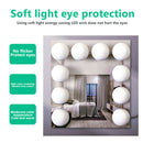USB Powered Bright 10 Dimmable Bulbs Hidden Wires LED Vanity Mirror Light Kit