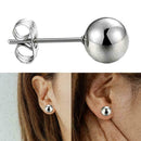 6 pairs Surgical Stainless Steel Round Bead Ball Stud Earrings Set Bead Ear V7U8