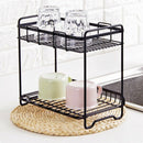 Wrought Iron Storage Rack Multi-Storey Sundries Storage Shelf for Kitchen B