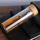 Travel Drinkware Portable Double Wall Glass Tea Bottle Tea Infuser Glass Tu