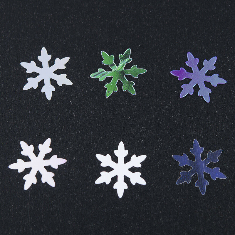6pcs Christmas Holographic Snowflake Nail Art Glitter Sequins Nail Decoration