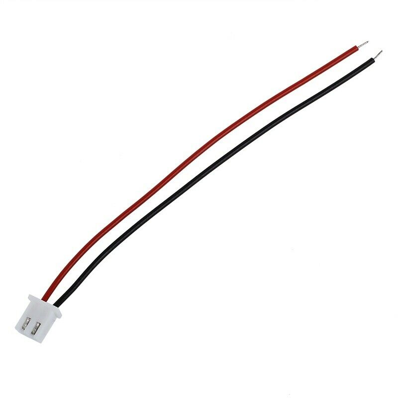10pcs black red JST XH2.54-2P connector cable, cable length 100mm J6B8