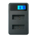 For GOPRO5/6 Battery Charger AHDBT-501 Double Slot Micro-usb LCD Charg ORL