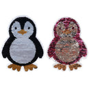 Penguin reversible sequins sew on patch clothes diy applique bag clothing coaO3C