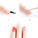 3Pcs/Set Gel Drawing Painting Nail Liner Brush Transparent Acrylic Handle N L8Z1