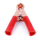 2 Red+ 2 Black 50A Copper Coated Car Battery Test Clips Alligator Clamps