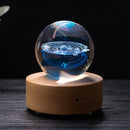 Wooden Round Crystal Ball Base Holder Crafts Ornaments Solid Wood Stand