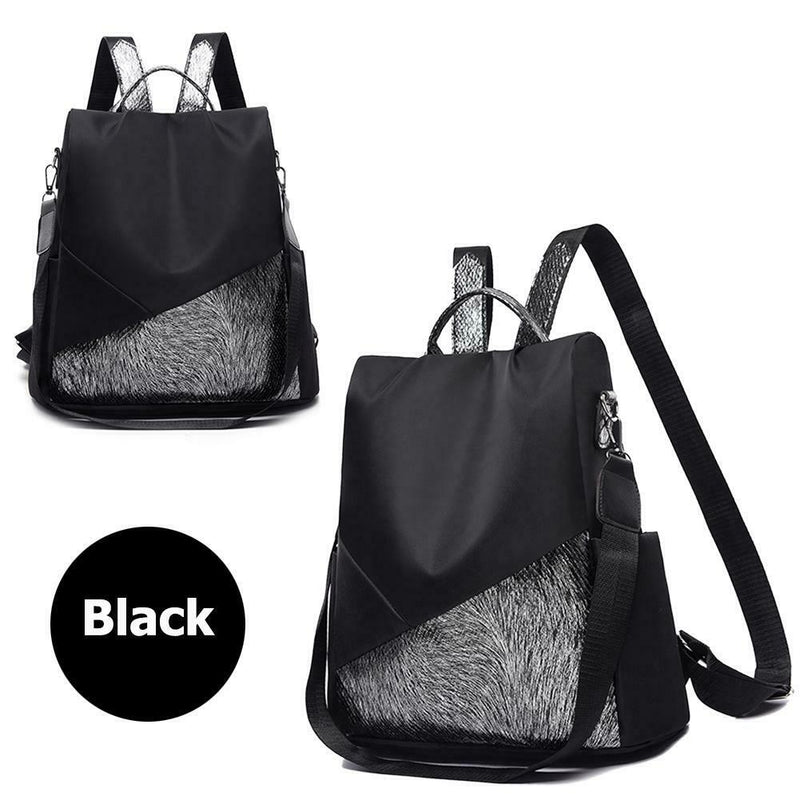 Multifunction Anti-theft Backpacks Women Shoulder Top-handle Bags (Black)