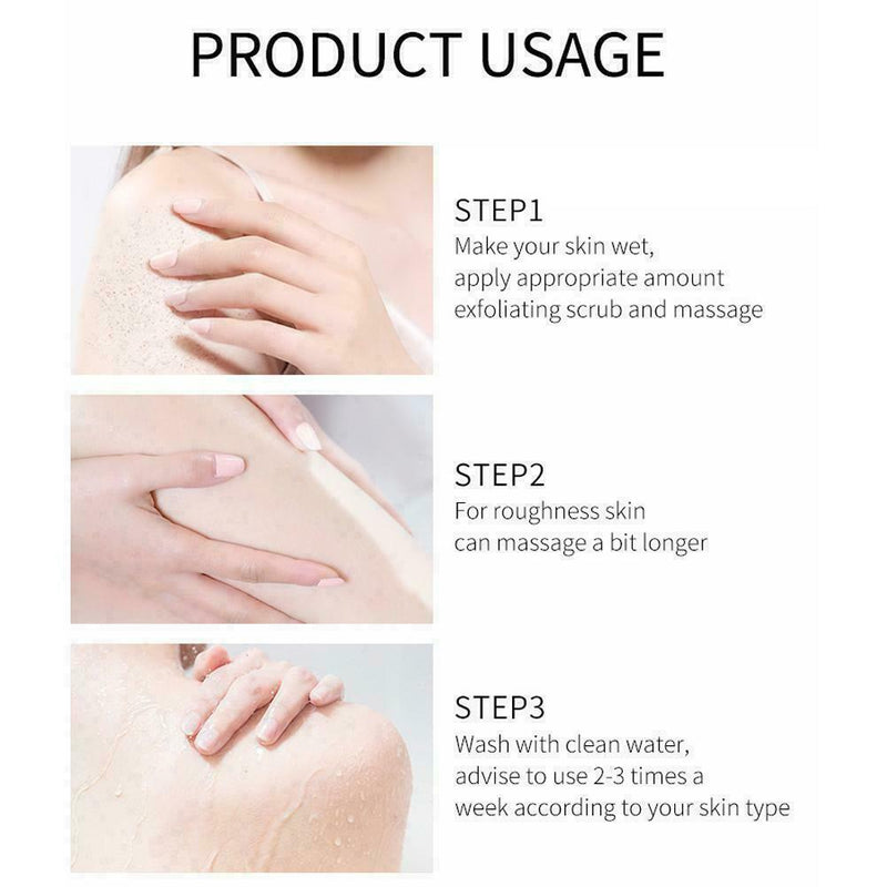 Glossy Shea Butter Exfoliating Scrub 100g Facial Cleansing Pores G1W3