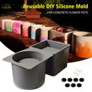 DIY concrete cement silicone mold square-circle two-in-one solid silicone mold