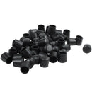 Rubber Chair Table Furniture Feet Leg Cap End Tip 22mm Dia 50pcs Black M3U6