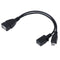 2 in1 Micro USB Male to Female to USB 2.0 Power Charging OTG Adapter Cabl OZ