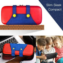 Hard Case Zipper Carrying Storage Bag Fit for Nintend Switch (Red+Blue)