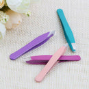 4pc Pro Stainless Steel Slant Tip Eyebrow Tweezer Hair Removal Makeup Tool 1.89"