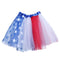 Children Girls Colorful Flag Birthday Party Dancing Princess Tutu Skirt #gib
