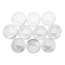 10 x Plastic Round Clear Empty Nail Art Storage Box Jar Case Container V5J7