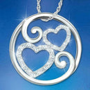 Fashion pendant Double heart jewelry necklace diamond jewelry G5Z1