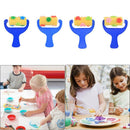 4pcs Sponge Roller Brush Kids Painting Graffiti Brush Early Learning Tool