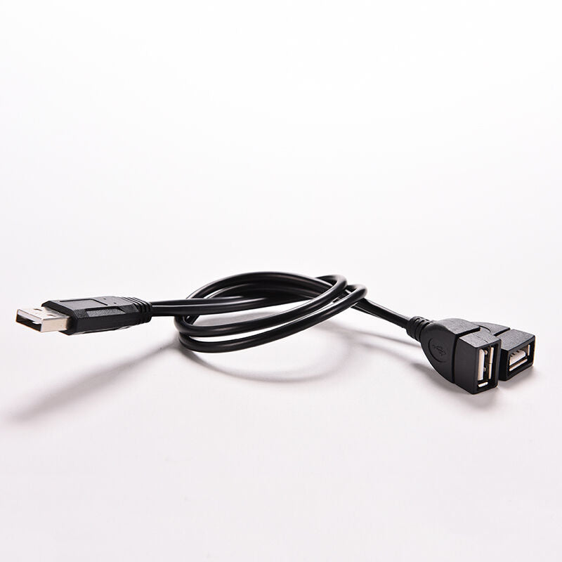 1 USB 2.0 A Male To 2 Dual Female Jack Y Splitter Hub Power Cord Adapter  gt Dz