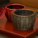 Woven Wicker Rattan Eggs Baskets with Lid Natural Wicker Rattan Basket Lagr