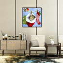 Cat 5D DIY Full Round Drill Diamond Painting Hanging Decor Beadwork Crafts