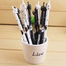 2x Lovely Black Cat Gel Ink Pen Cute Fun Roller Ball Point Fashion Gift School