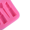 Makeup Lipstick Nail Polish DIY Fondant Cake Decorating tools Silicone Mold FT