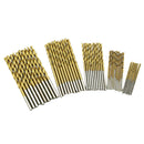 50X HSS Metric Drill Bit Set Titanium Coated Twist Drills Metal Wood 1-3mm New