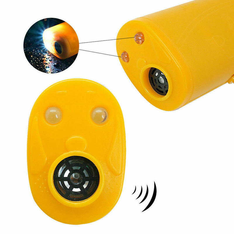 Ultrasonic Dog Repeller Anti Barking Stop Bark Pet Cat LED Training Control Tool