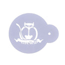 6pcs Coffee Flower Print Stencils Art Barista Cake Spray Mold Bakeware Template