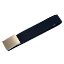 Unisex Plain Webbing Canvas Metal Buckle Belt Blue X3A3