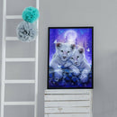 Diamond Painting White Fur Little Lions DIY Full Round Wall Picture 30x40cm