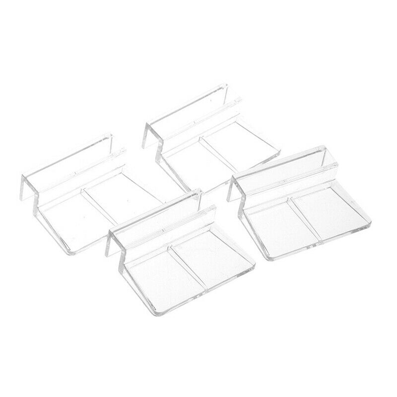 4 x Clear Aquarium Fish Tank Acrylic Fixed Cover Clip Clamp Support Holder  A4F3