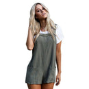 Women Holiday Mini Playsuit Ladies Summer Straps Pockets Jumpsuits Shorts P