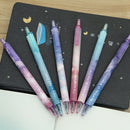 2X(6Pcs/Set New Night Star Gel Pens Speed Dry Suit Press Neutral Signature