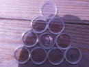 20pcs Clear Coin Capsules Cases Round Storage Ring Boxes Many Sizes 25/27/30mm