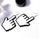 Creative White and Black Hands Charm Drop Dangle Earrings Women Jewelry Gift Hot