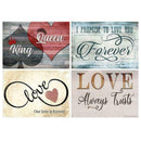 4 Pack King Queen DIY 5D Diamond Painting Kits Full Drill Cross Stitch Decor