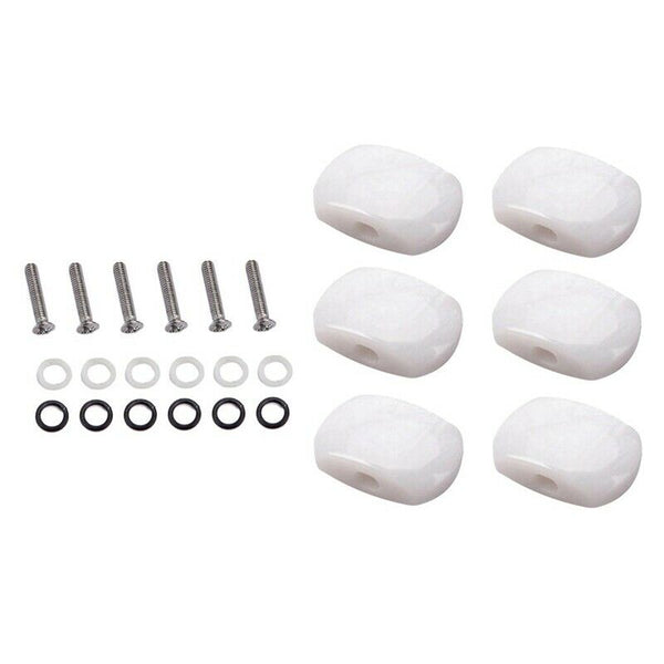 6Pcs Acrylic Guitar Tuning Pegs Buttons Machine Heads Knobs With Screws Kit