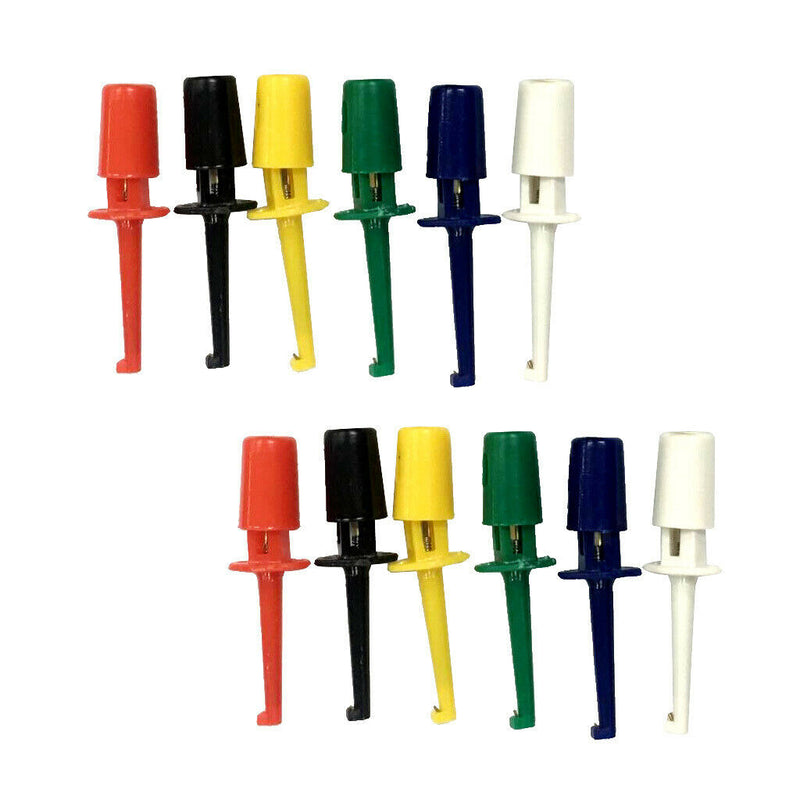 6pairs Mini SMD Ic Single Hook Clip Grabbers Test Probe Cable for Multimeter