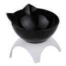 Single Elevated Bowls Raised Container w Elevated Stand For Cats & Dog Black