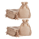 20Pcs Small Burlap Jute Hessian Wedding Favor Gift Candy Bags Drawstring Pouches