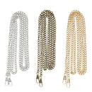 3pcs Metal Crossbody Shoulder Bag Chain Strap Handle Replacement 120cm