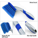 2-Pack Wheel Brush Hub Brush For Car, Auto Short Handle Tire Cleaning Brush