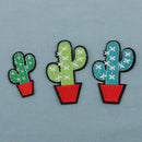 9 Pieces Fashion Embroidered Sew on Iron On Cactuses Patches Clothes Badge