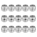 Magnetic Spice Jar With A Strong Transparent Top Cover. Stainless Steel Rou