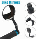 Rear View Bike Mirrors Universal Left Right Durable Bar End 360 Degree Rotation