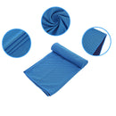 2x Outdoor Sport Ice Chill Towel Fast-Dry Cooling Towels (Light Blue+Grey)
