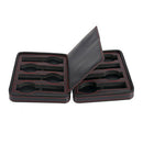 8 Slot Portable Black Carbon Fiber PU Leather Watch Zipper Storage Bag Trav