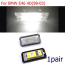Bright 6500K HID WHITE 18 LED LICENSE PLATE LIGHT FOR 98-03 BMW E46 325i 328i X2